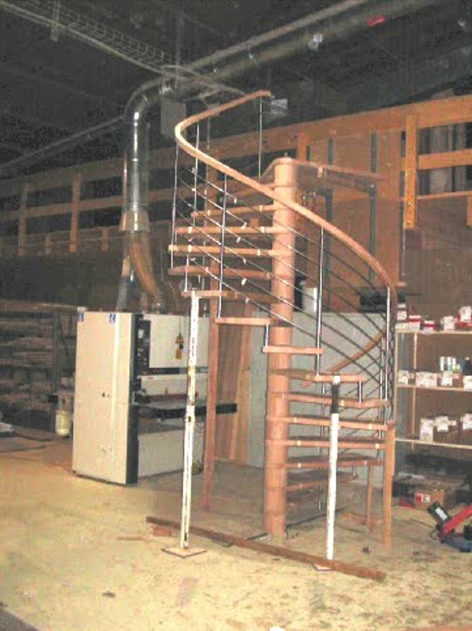 Spindeltreppe in Betrieb